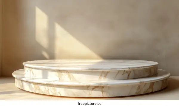 Marble Display Stand with Natural Lighting