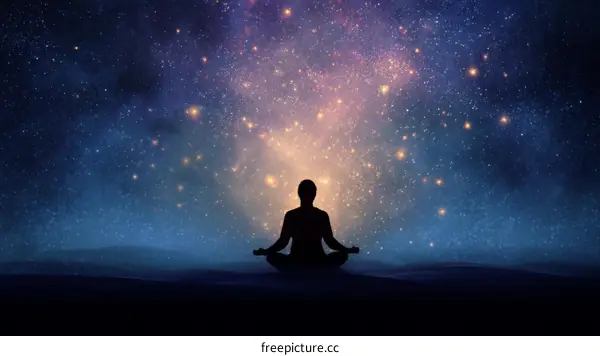 Meditation Under a Starry Night Sky