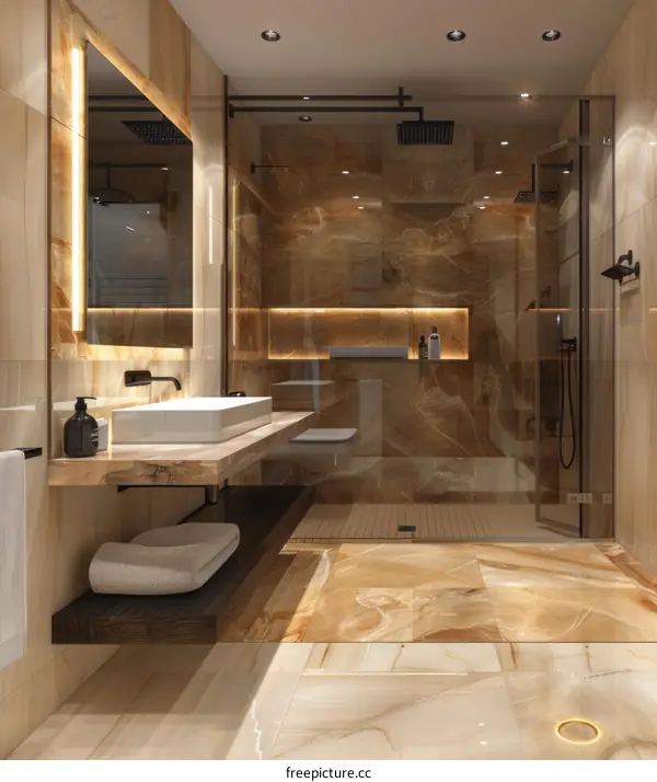 Luxury Modern Bathroom Design Illustration