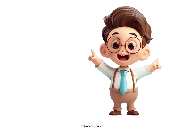 [Transparent Background PNG]3d cute boy cartoon character