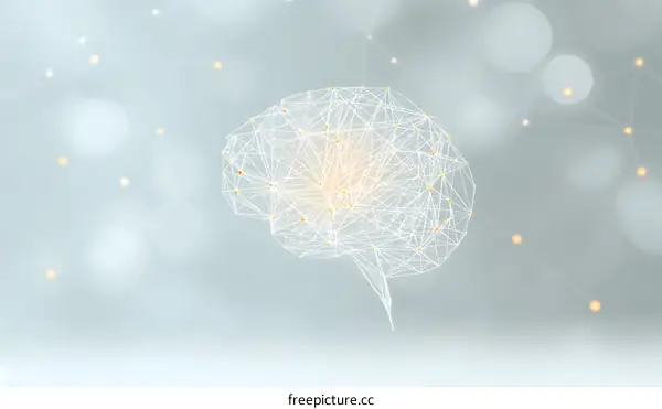 Abstract Brain Network Illustration