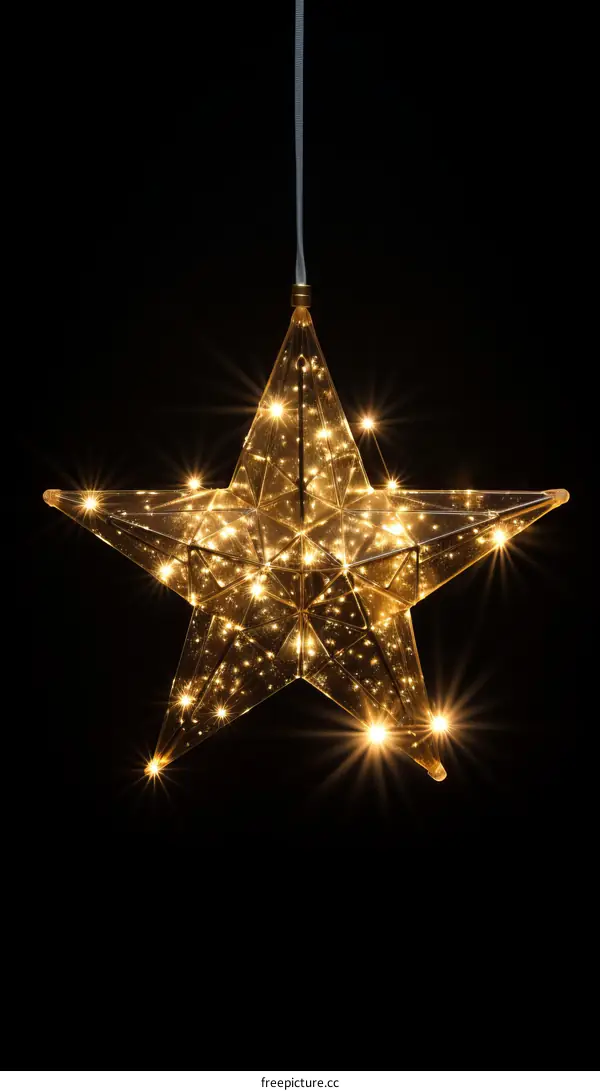 Three-dimensional star-shaped Christmas lights