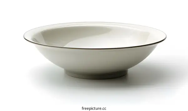 Empty white bowl