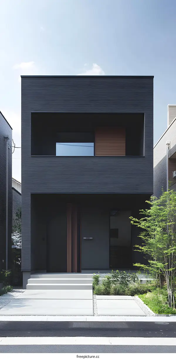 Modern Minimalist Two Story Home Exterior