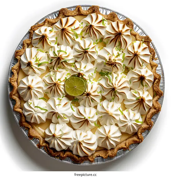 Key Lime Pie Meringue Overhead