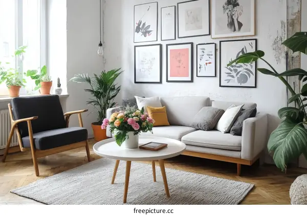 Modern Scandinavian Living Room Interior Design