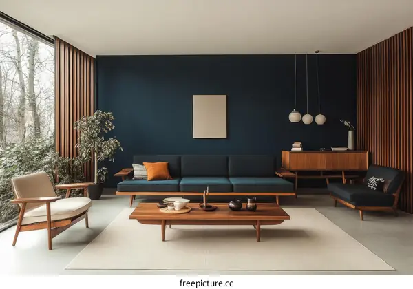 Mid-Century Modern Living Room Design