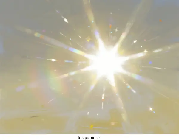 Bright Sunlight with Radiant Rays in Clear Sky