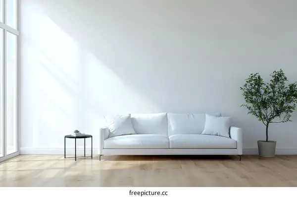 Modern Minimalist Living Room Illustration