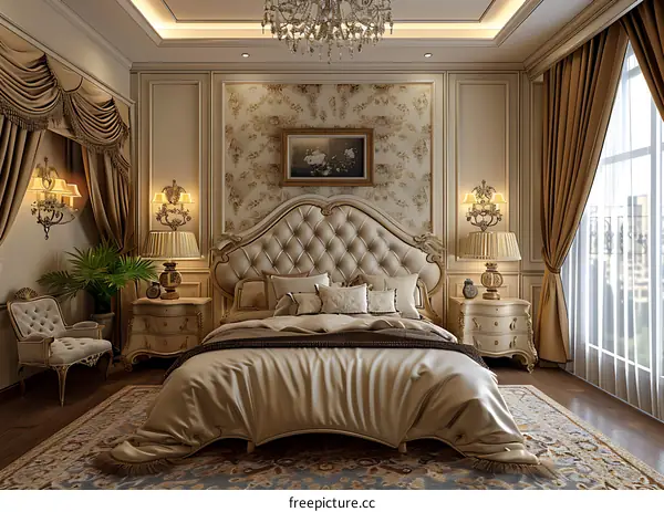 European-style luxury bedroom