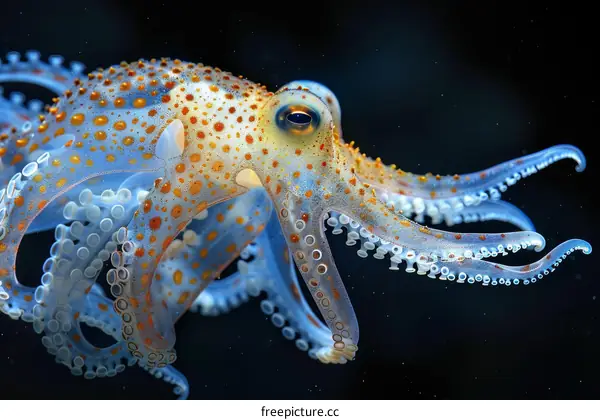 A beautiful image of a glass octopus