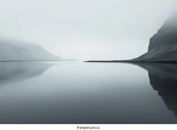 Foggy Mountains and Water
