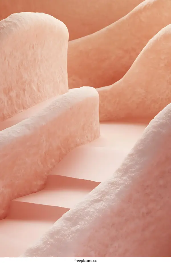 Abstract Pink Sand Dunes 3D Background Design