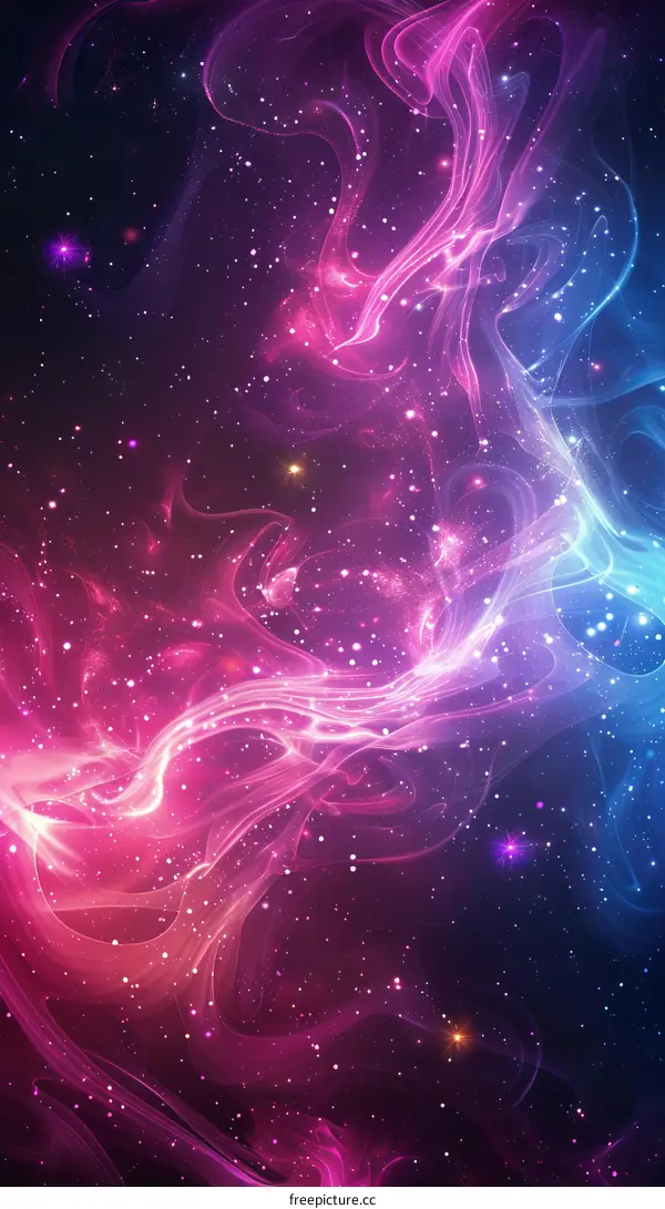 Abstract Colorful Space Nebula