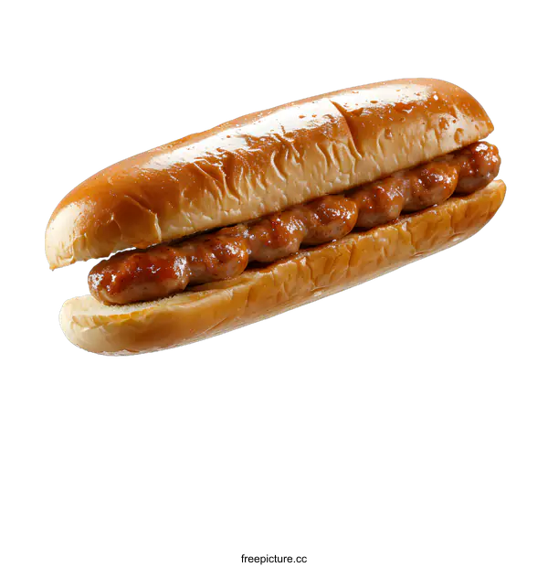 [Transparent Background PNG]Delicious sausage sandwich on white background