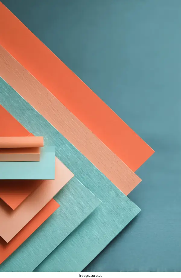 Abstract Geometric Shapes of Colored Paper