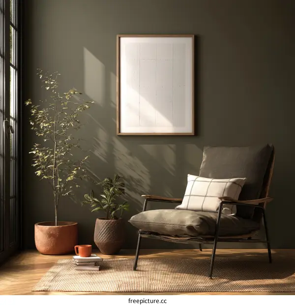 Modern Living Room Interior Design with Artwork