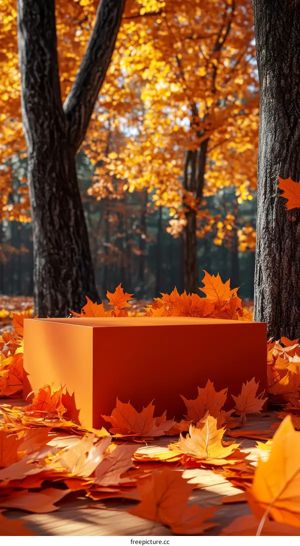 Autumn Display Platform in Forest