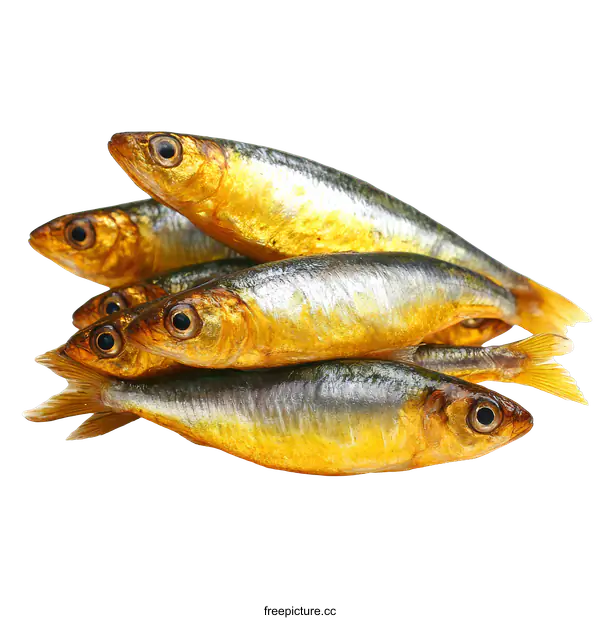 [Transparent Background PNG]Close Up of Smoked Sardines