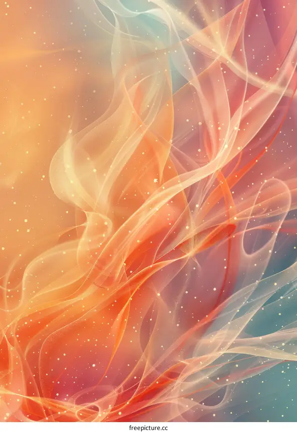 Abstract Orange and Blue Brushstrokes