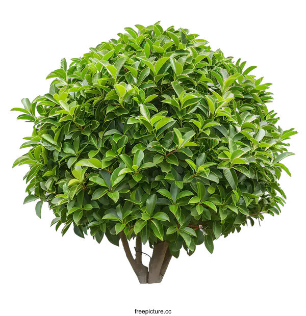 [Transparent Background PNG]Green Bush Isolated on White Background