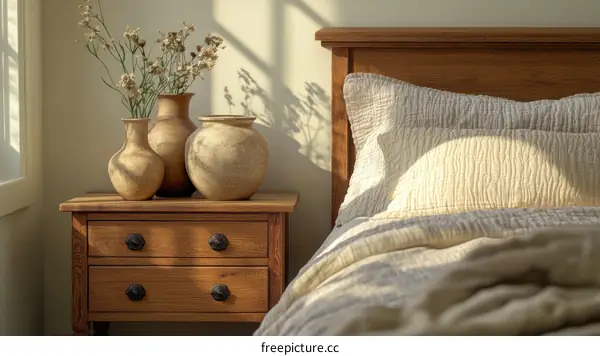 Wooden Bedroom Furnishings and Decor