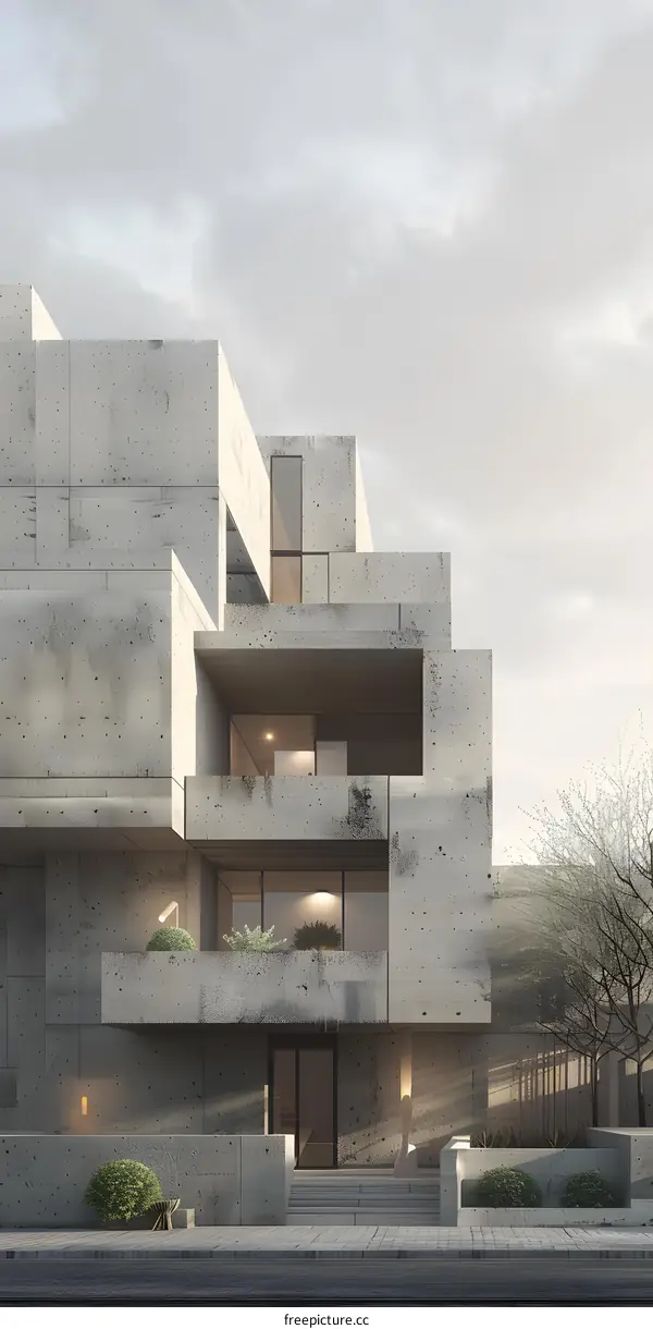 Modern Concrete Building Architecture Design