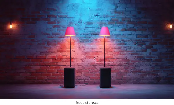 Stylish Interior Design with Neon Lighting