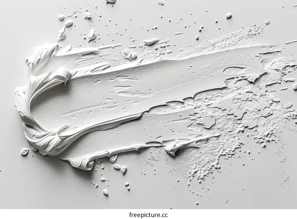 Abstract White Paint Texture on White Background