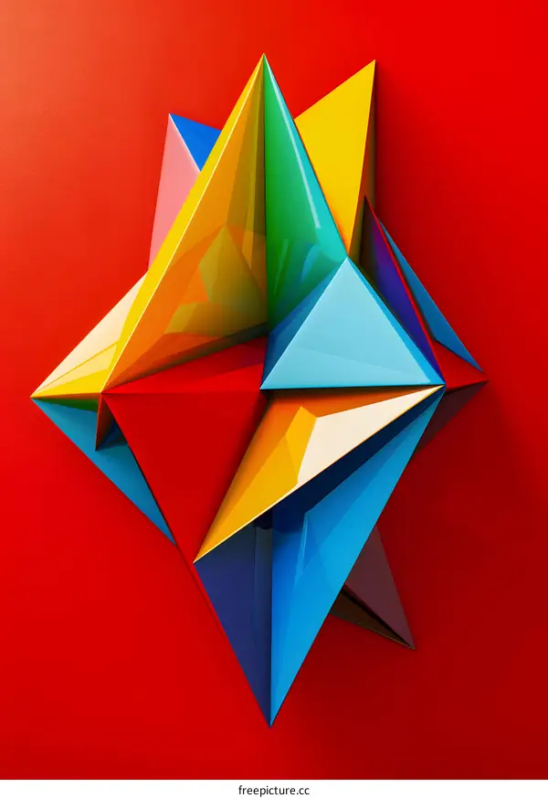 Abstract Colorful Geometric Shapes Design