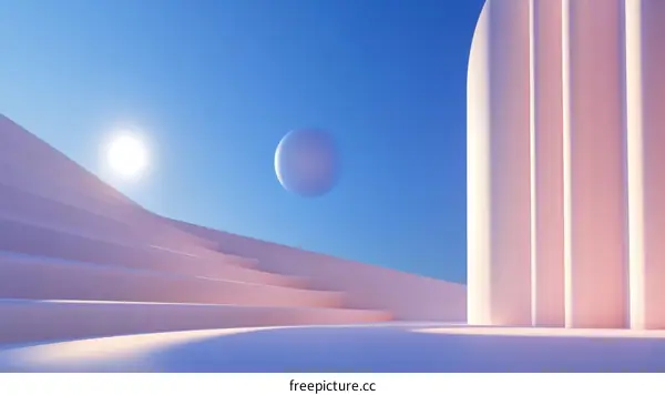 Abstract Pastel Desert Architecture