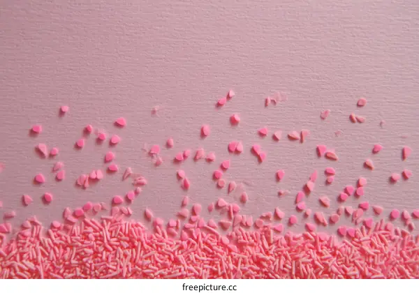 Pink Confectionery Sprinkles on Pastel Background