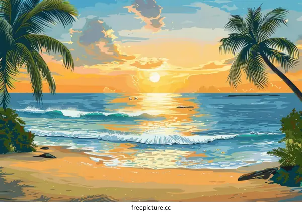 Tranquil Sunset Beach