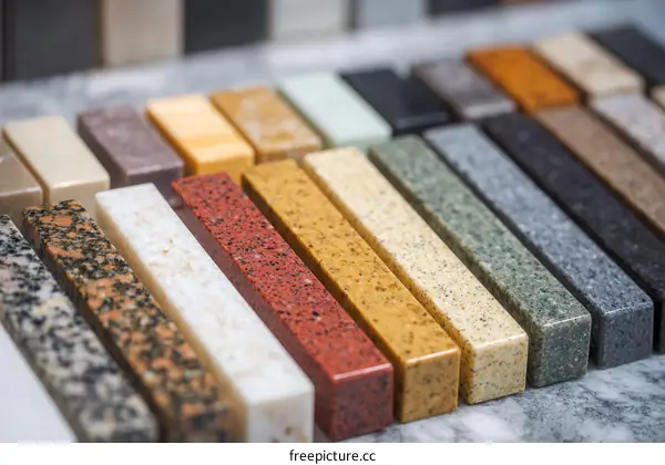 Variety of Granite and Marble Samples