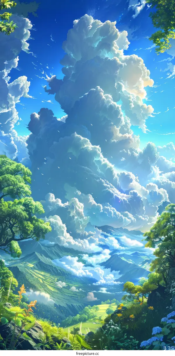 Floating Islands in Azure Sky