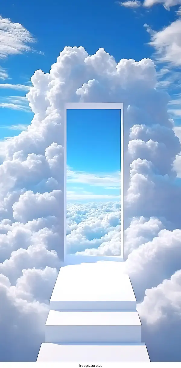 White Doorway Leading to Heaven