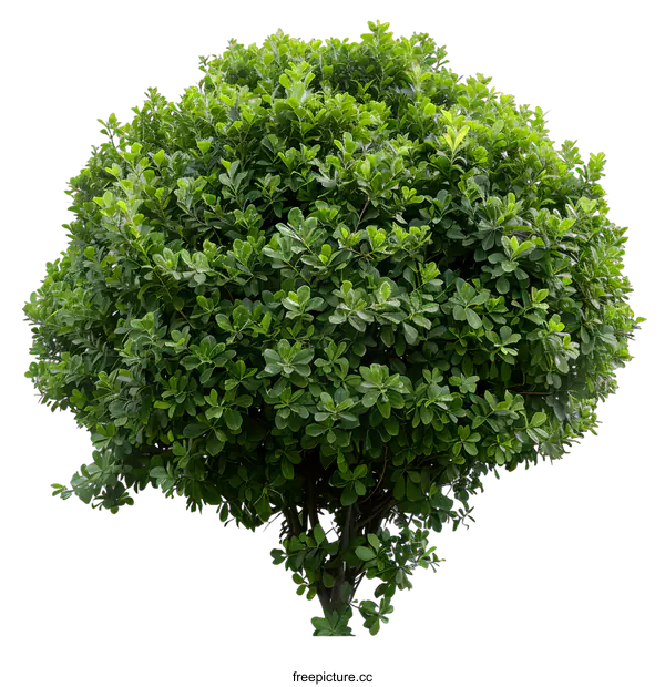 [Transparent Background PNG]Green Bush Tree Isolated on White Background