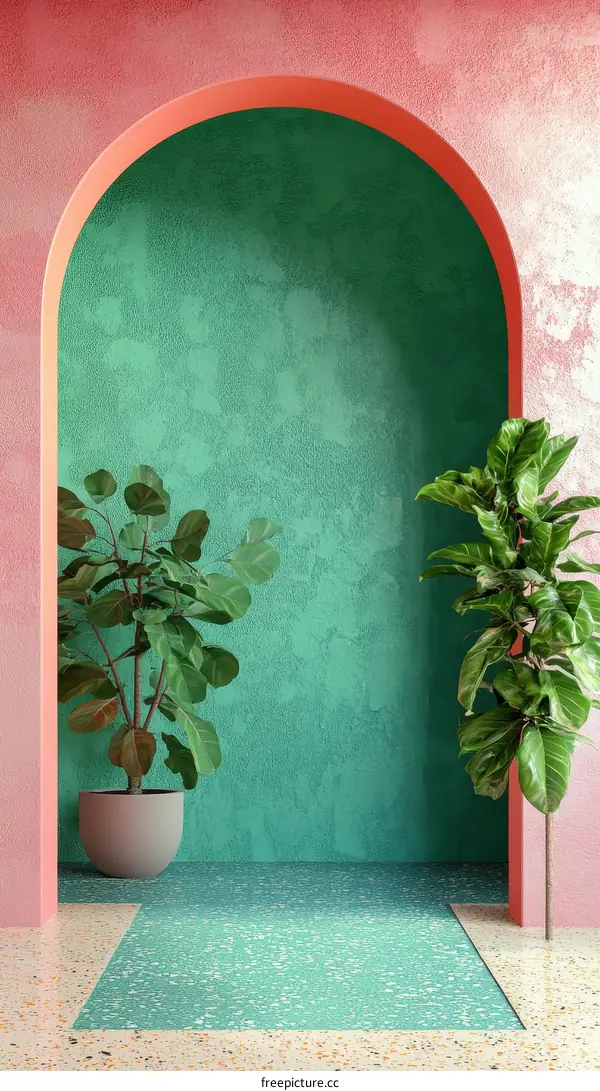 Stylish Teal Archway Interior Design