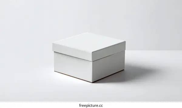 Blank White Gift Box Mockup
