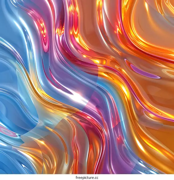 Abstract Colorful Wavy Background