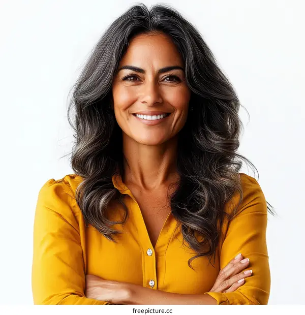 Confident Woman Portrait in Mustard Yellow