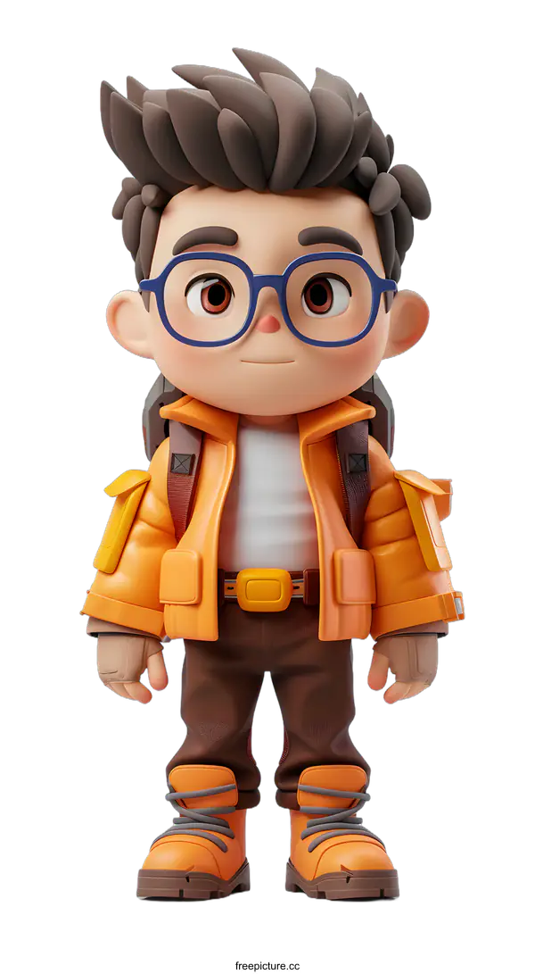 [Transparent Background PNG]3D Character Boy Adventure Traveler