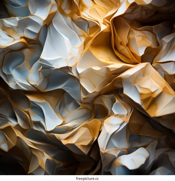 Gold and Silver Fabric Creases