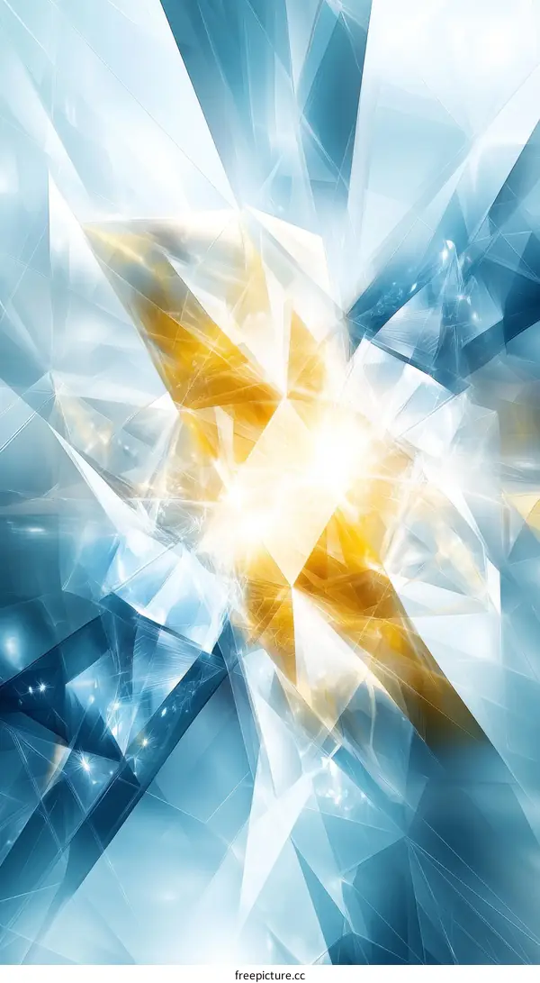 Abstract Geometric Crystal Fractal Design