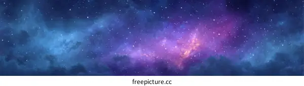 Stunning Night Sky Nebula with Stars