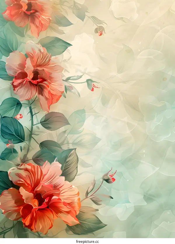 Hand-painted watercolor floral illustration