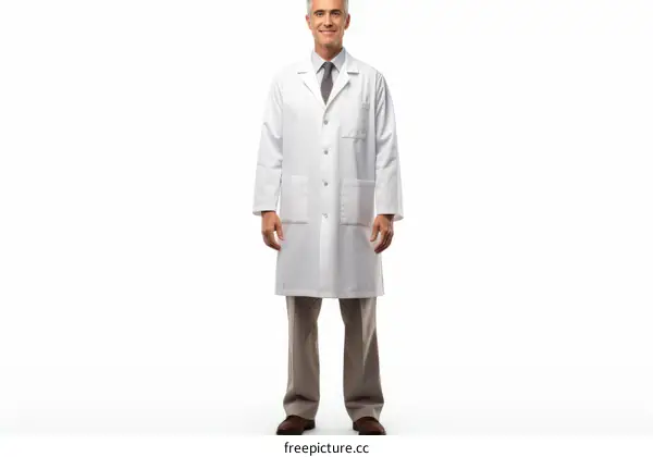 Male doctor in white coat
