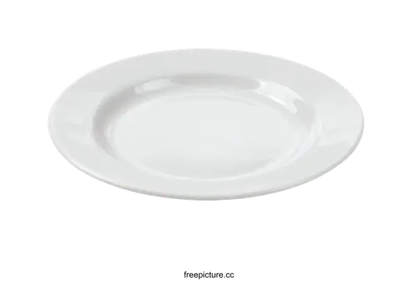 [Transparent Background PNG]Empty White Dinner Plate on a White Background
