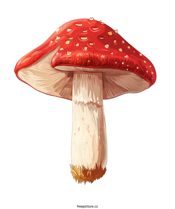 [Transparent Background PNG]Red Mushroom Illustration Isolated On White Background