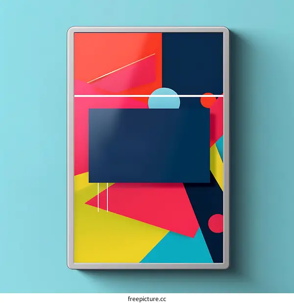 Abstract Geometric Poster with Colorful Shapes